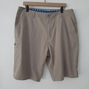 AFCTCO American Fishing Tackle Co Mens Tan Cargo Shorts Size 36
